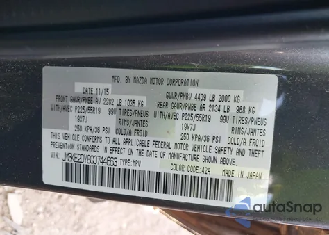 2016 Mazda Cx-5 Grand Touring from USA, damaged, VIN JM3KE2DY8G0744663